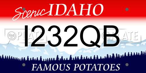 I232QB Idaho License Plate