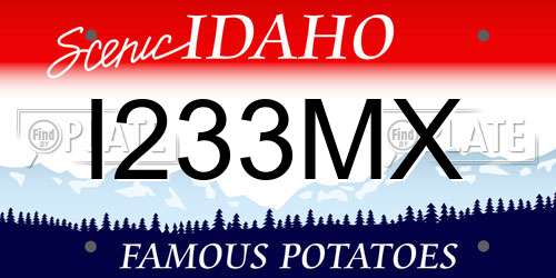 I233MX Idaho License Plate
