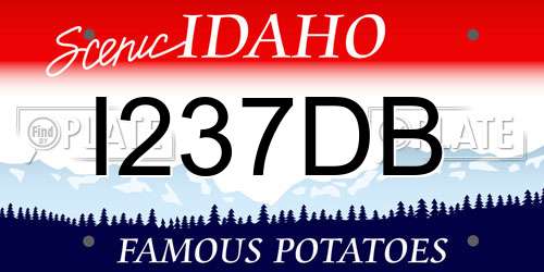 I237DB Idaho License Plate