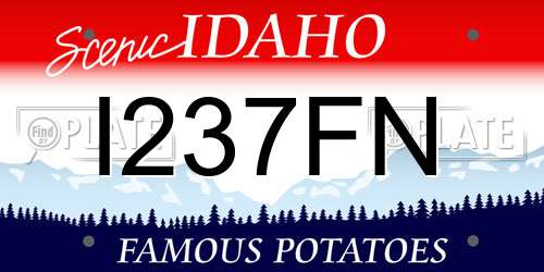 I237FN Idaho License Plate