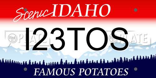 I23TOS Idaho License Plate