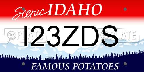 I23ZDS Idaho License Plate