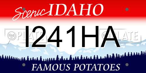 I241HA Idaho License Plate