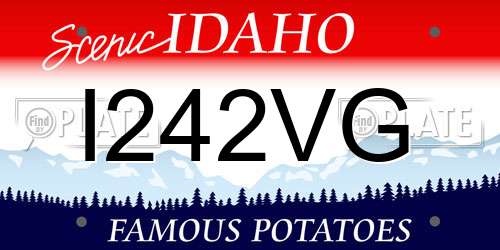 I242VG Idaho License Plate