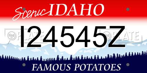 I24545Z Idaho License Plate