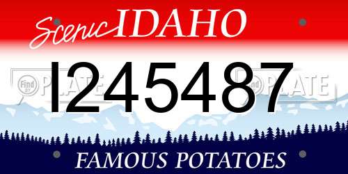 I245487 Idaho License Plate