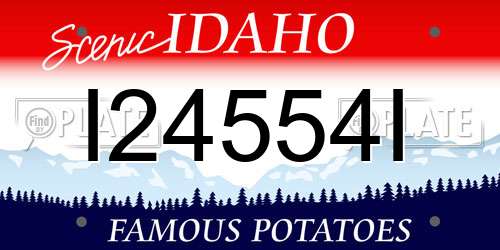 I24554I Idaho License Plate