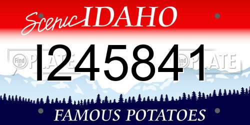 I245841 Idaho License Plate
