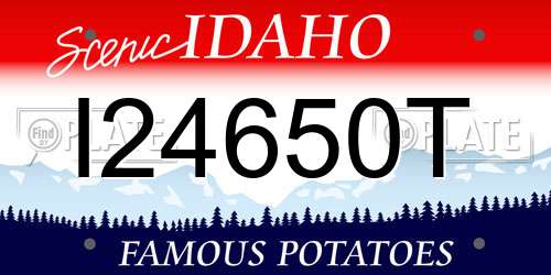 I24650T Idaho License Plate