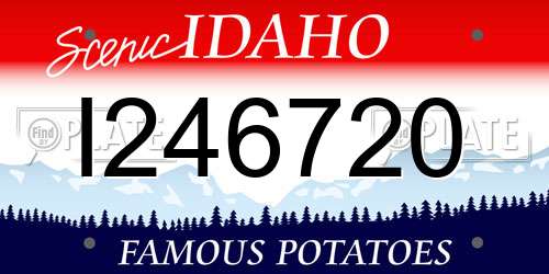 I246720 Idaho License Plate