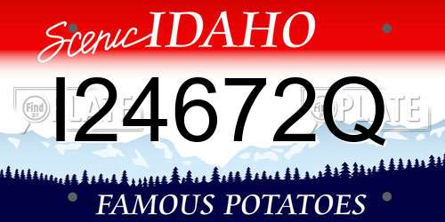 I24672Q Idaho License Plate