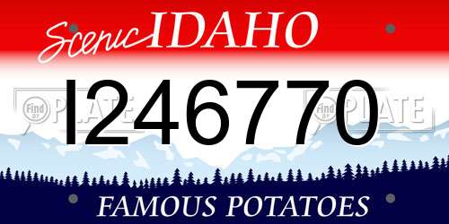 I246770 Idaho License Plate