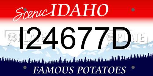 I24677D Idaho License Plate