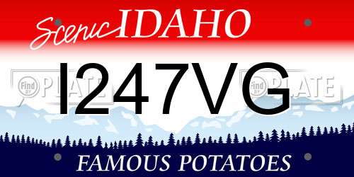 I247VG Idaho License Plate