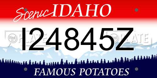 I24845Z Idaho License Plate