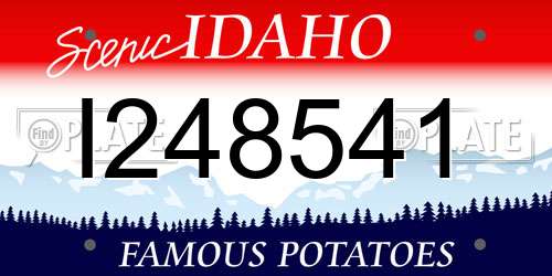 I248541 Idaho License Plate