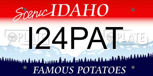 I24PAT Idaho License Plate