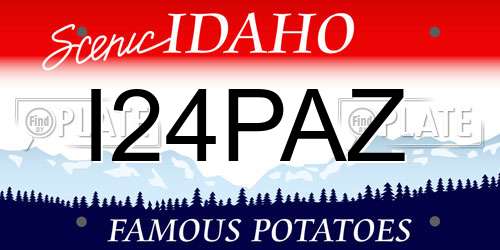 I24PAZ Idaho License Plate