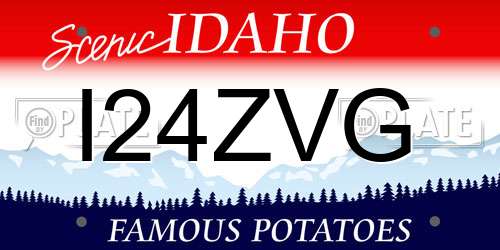 I24ZVG Idaho License Plate