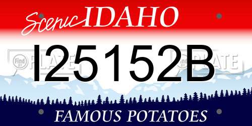 I25152B Idaho License Plate