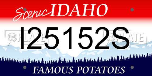 I25152S Idaho License Plate