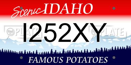I252XY Idaho License Plate