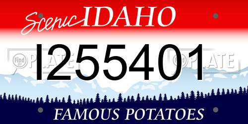 I255401 Idaho License Plate
