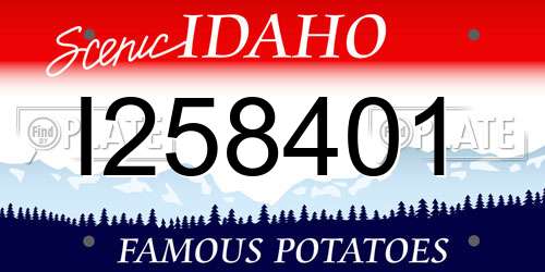 I258401 Idaho License Plate