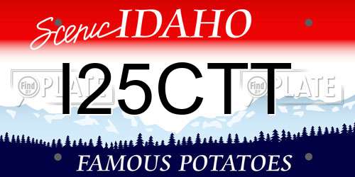 I25CTT Idaho License Plate