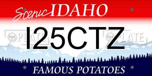 I25CTZ Idaho License Plate