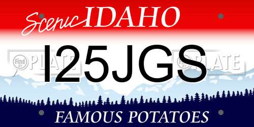 I25JGS Idaho License Plate