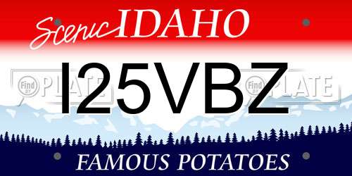I25VBZ Idaho License Plate