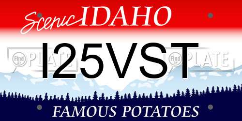 I25VST Idaho License Plate