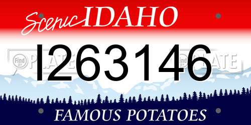 I263146 Idaho License Plate