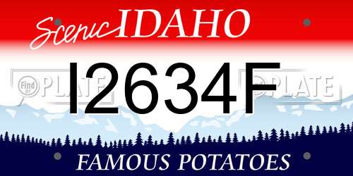 I2634F Idaho License Plate