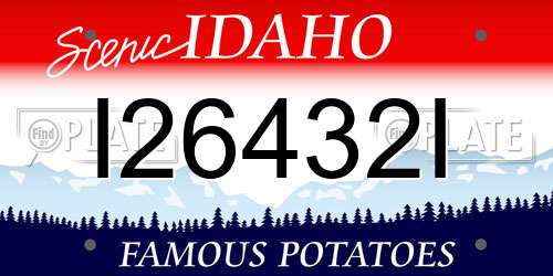 I26432I Idaho License Plate