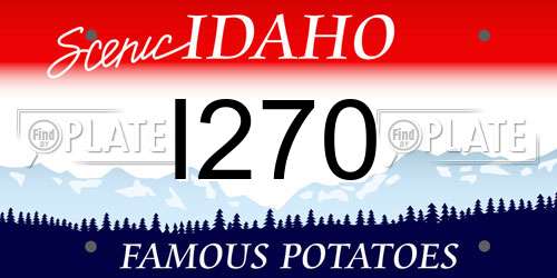 I270 Idaho License Plate