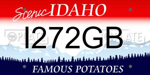 I272GB Idaho License Plate