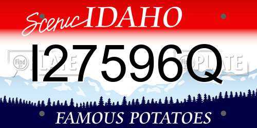 I27596Q Idaho License Plate
