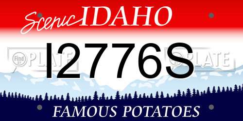 I2776S Idaho License Plate