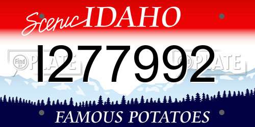 I277992 Idaho License Plate
