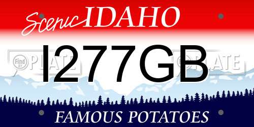 I277GB Idaho License Plate