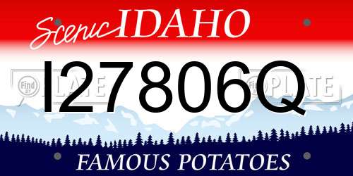 I27806Q Idaho License Plate