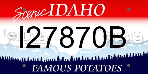 I27870B Idaho License Plate