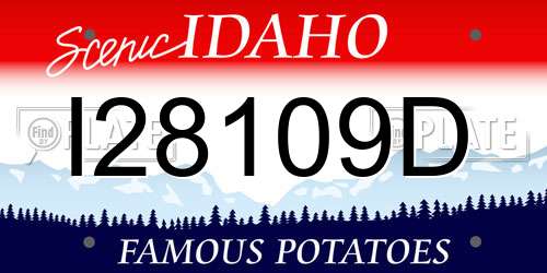 I28109D Idaho License Plate