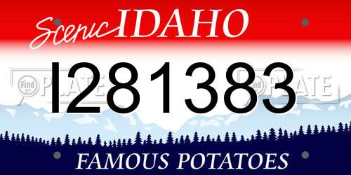 I281383 Idaho License Plate
