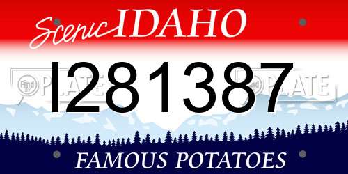 I281387 Idaho License Plate