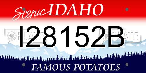 I28152B Idaho License Plate