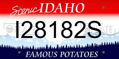 I28182S Idaho License Plate