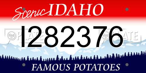 I282376 Idaho License Plate